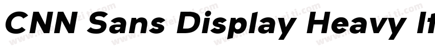CNN Sans Display Heavy Italic字体转换